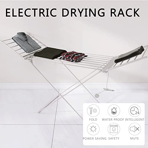 Electric Clothes Airer Dryer Rack heated drying rack for clothes heated drying rack Household folding portable electric heating drying rack constant temperature baby landing clothes drying airfoil