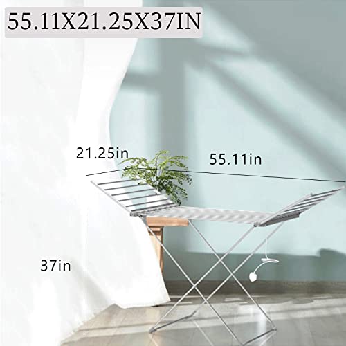 Electric Clothes Airer Dryer Rack heated drying rack for clothes heated drying rack Household folding portable electric heating drying rack constant temperature baby landing clothes drying airfoil