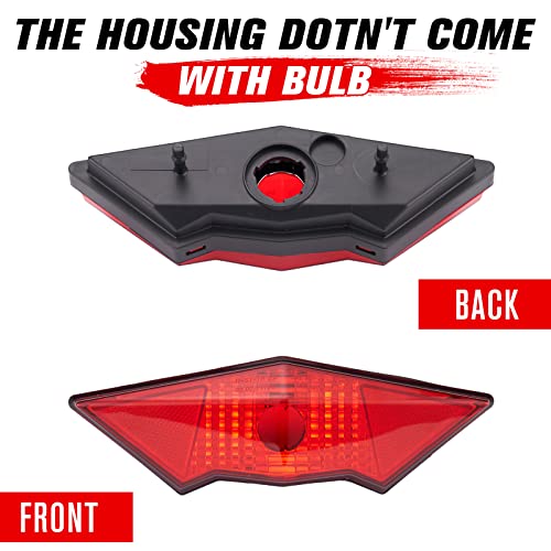 A & UTV PRO Tail Light Housing for 2008-2022 Can-Am Outlander Max 400 450 500 570 650 800, Rear Brake Stop Lamp Lens Accessories, Red, Replace OEM #710001203, 1PCS