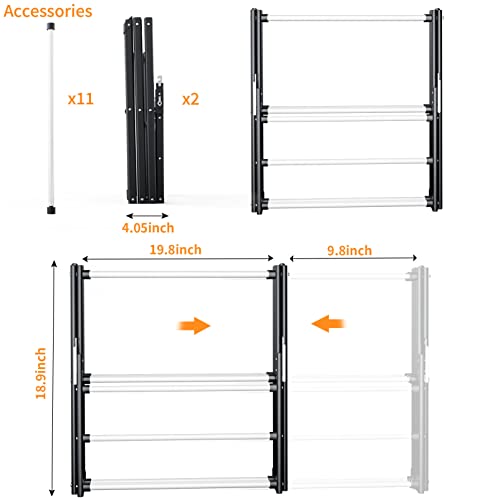 Foldable Drying Rack Clothing, Clothes Drying Rack Folding Indoor, Laundry Drying Rack - 40" x 28.8" x 14.2", Space Saving Indoor&Outdoor, White