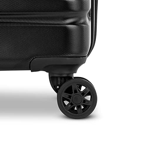 Samsonite Evolve SE Hardside Expandable Luggage with Double Wheels, Bass Black, Large Spinner