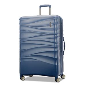 american tourister cascade hardside expandable luggage wheels, slate blue, 28-inch spinner