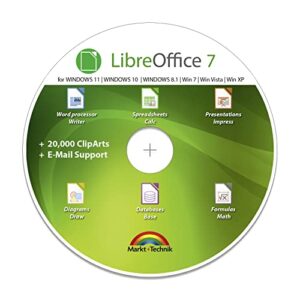 libreoffice suite 2023 home and student for - pc software professional plus - compatible with word, excel and powerpoint for windows 11 10 8 7 vista xp 32 64-bit pc