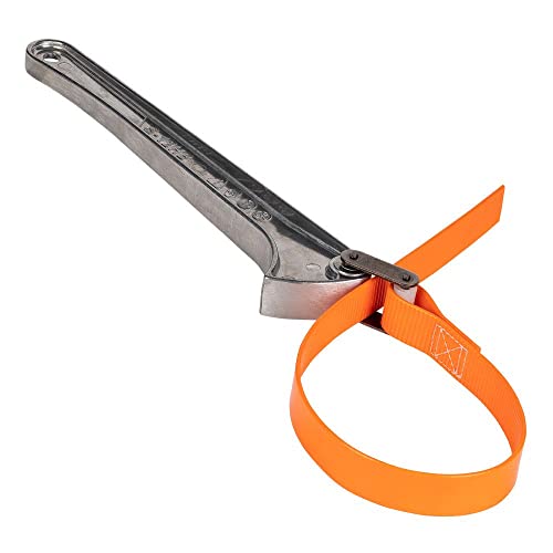 Klein Tools S12HB Strap Wrench, Adjustable Grip-It Strap Wrench Adjusts 1-1/2 to 5-Inch, 12-Inch Handle