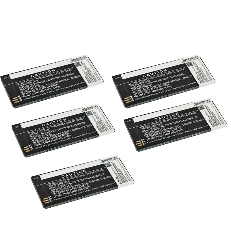 Battery Replacement for Cisco 8800 5-Pack PN CP-BATT-8821 GP-S10-374192-010H 74-102376-01 3.8V 2400mAh