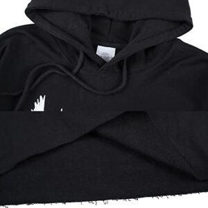 Cactus Pack Men's Hip Hop Hooded Big V Letter print Hoodies Unisex Heavyweight Design Hooded Sweatshit Black