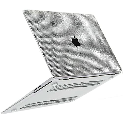 Teazgopx Bedazzled Rhinestone MacBook Pro 13 inch Case (M2 2022 2021),2016-2020 Release A2338 M1 A2289 A2251 A2159 A1989 A1706 A1708,Bling Diamond Fashion Luxury Shiny Crystal Shell for Women Girls