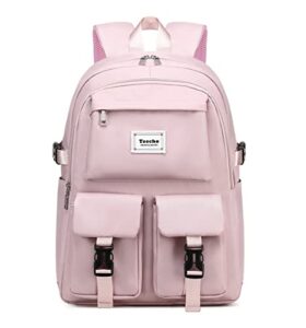teecho stylish school backpack for men and women roomy girl book bag cute shoolbag purple