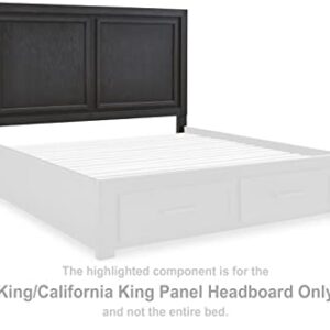 Signature Design by Ashley Foyland Contemporary Panel Headboard ONLY, King/California King, Black