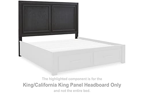Signature Design by Ashley Foyland Contemporary Panel Headboard ONLY, King/California King, Black