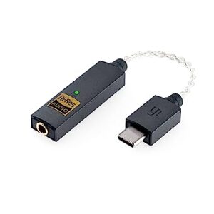 iFi GO link - DAC & Amplifier - USB-C to 3.5mm Adapter - Improve Headphone Sound from any Device - Gold-plated 3.5mm Headphone Socket – Flexible Cable - Supports Hi-Resolution 32-bit/384kHz/DSD256/MQA