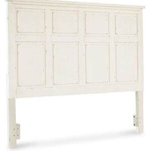 Signature Design by Ashley Braunter Farmhouse Panel Headboard ONLY, King/California King, White