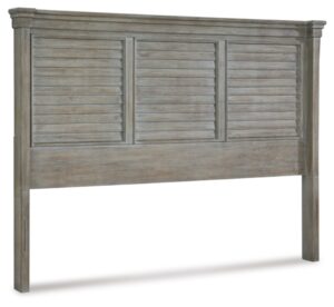 signature design by ashley moreshire classic panel headboard only, king/california king, gray
