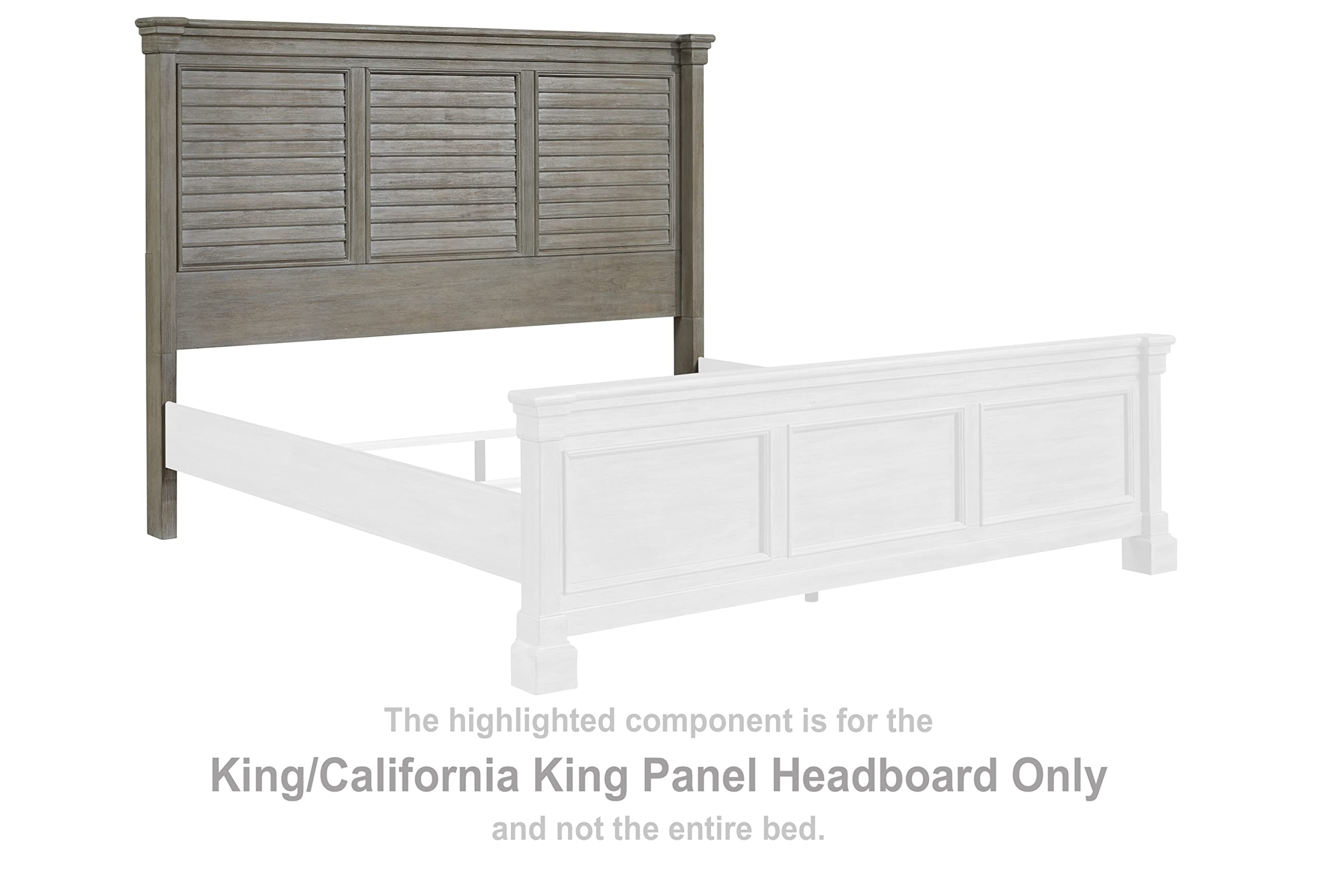 Signature Design by Ashley Moreshire Classic Panel Headboard ONLY, King/California King, Gray