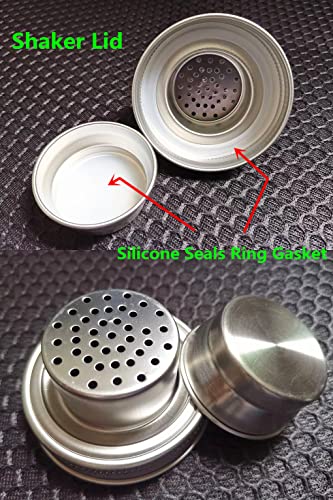 Mason Jar Regular Mouth Shaker Lids 316 Stainless Steel Wide Mouth Sprouting Lids Screen Mesh Strainer Lid for Salad Sprouts Alfalfa Broccoli Seeds Sprouter Kit