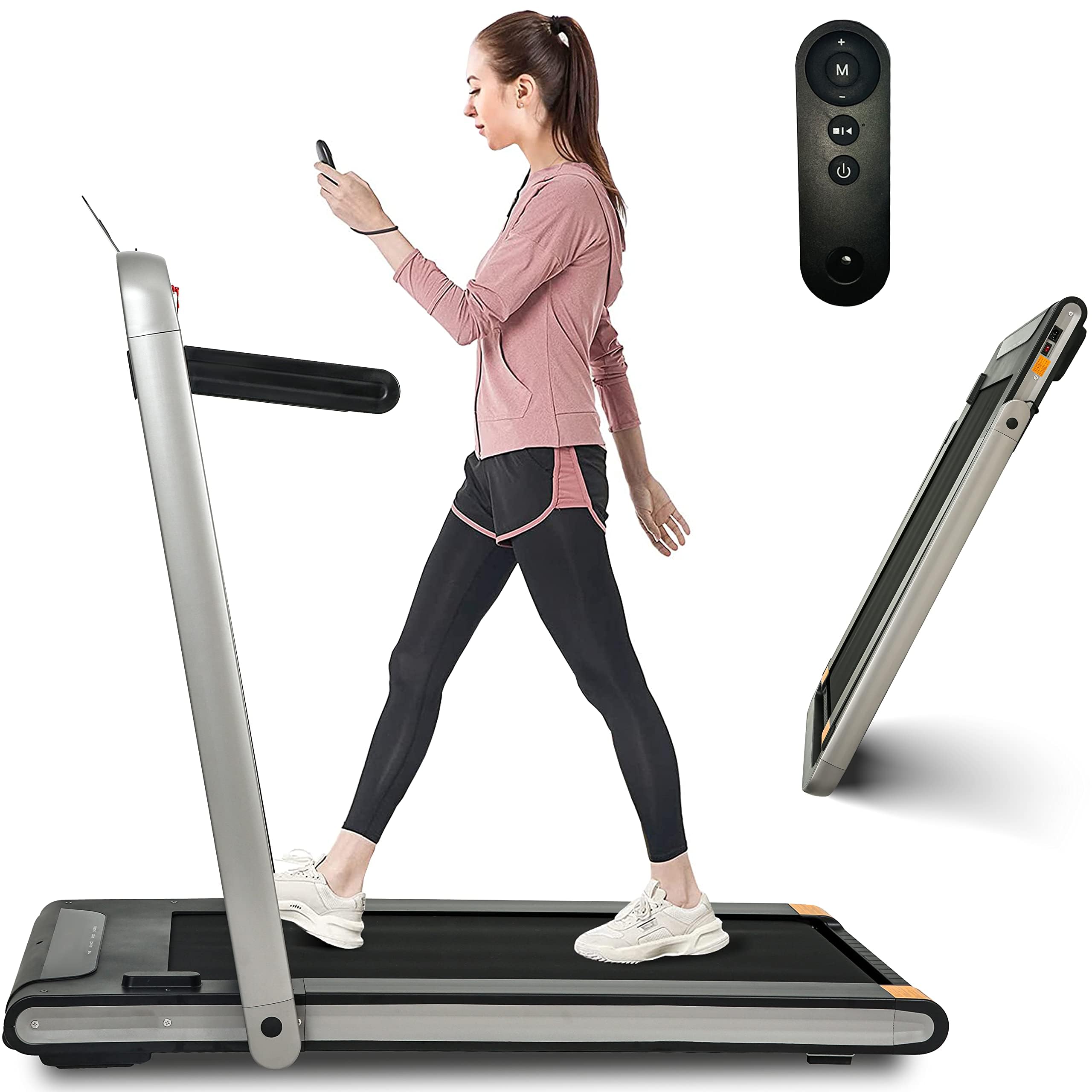 Foldable Treadmill with Incline, Folding Treadmill for Home Electric Treadmill Workout Running Machine, Handrail Controls Speed, Pulse Monitor,APP