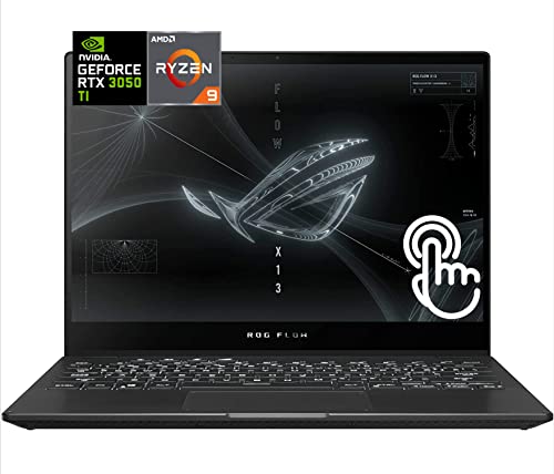 ASUS ROG Flow X13-13.4" WUXGA Touchscreen Gaming Laptop - AMD R9-6900HS - NVIDIA GeForce RTX 3050 Ti V4G Graphics – 16GB DDR5 RAM, 1TB PCIe 4.0 SSD, with Cloth