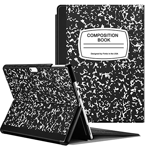 Fintie Protective Case for 13 Inch Microsoft Surface Pro 9 / Pro 9 5G (2022 Release) - Multiple Angle Viewing Hard Shell Slim Portfolio Cover Compatible with Type Cover Keyboard, Composition Book