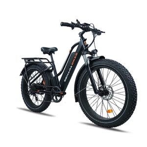 senada electric bike for adults, 26" x 4.0 fat tire electric bikes, 1000w 48v 21ah ebike, 30mph snow beach electric bicycle with removable battery, 7 speed