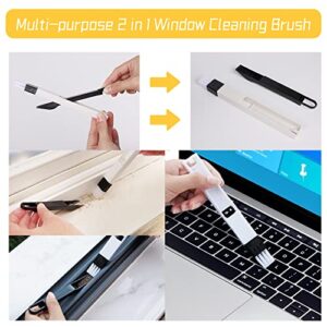 Mytium Window Cleaning Squeegee Kit,2 in 1 Window Squeegee with 5ft/60inch Extension Pole Long Handle & Groove Cleaning Tool for Window,Car,Shower Glass Door,Mirror,Indoor & Outdoor