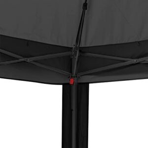 Joyside 11'x11' Pop Up Gazebo for Patios Gazebo Canopy Tent with Sidewalls Outdoor Gazebo with Mosquito Netting Pop Up Canopy Shelter Wedding Tent (Black)