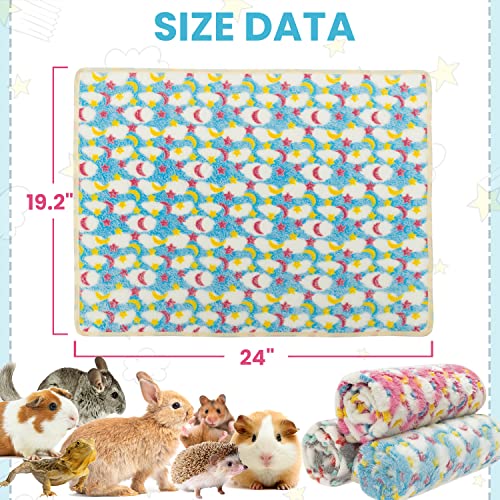 CUSOZWO Guinea Pig Bedding Mat - 3 Pack Waterproof Washable Rat Cage Liner Bedding Accessories Soft Fleece Blankets for Rat, Rabbit, Chinchila, Hedgehog, Ferret, Hamster, Small Animals