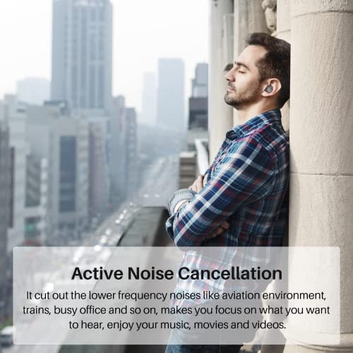 TOZO NC9 2022 Version Hybrid Active Noise Cancelling Wireless Earbuds Matte Black & TOZO W1 Wireless Charger 10W Black