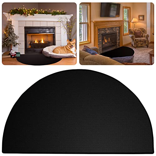 Hipiere Fireplace Mat - 27 x 48 Inch Fireplace Mats Fireproof | Hearth Rugs for Fireplaces Fire Resistant | Durable Hearth Rug | Fireproof Mat for Fireplace Indoor & Outdoor - Fiberglass