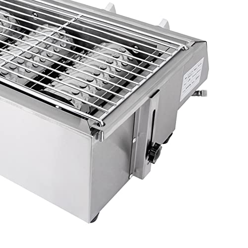 Professional Gas Grill, Stainless Steel Portable Grill, Tabletop Gas Grill, BBQ Propane Gas Grill, for Outdoor Camping
