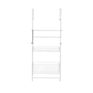 Household Essentials Metal Over the Door Drying Storage Rack, White