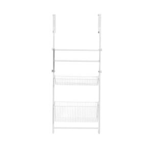 Household Essentials Metal Over the Door Drying Storage Rack, White