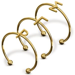 sorority shop sigma gamma rho stacking ring set - adjustable rings with 18k gold plating