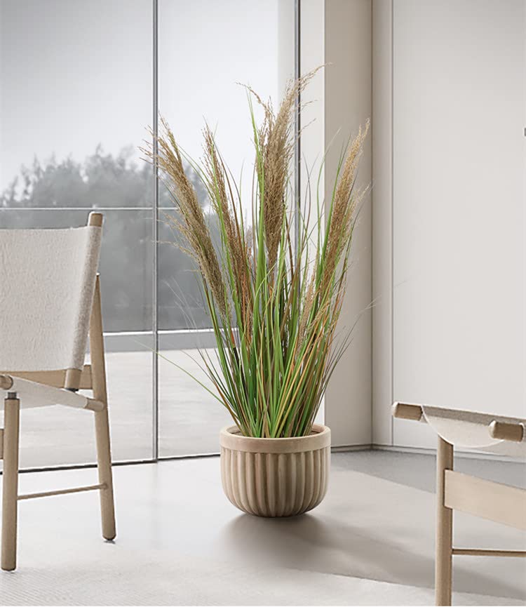 ECOFOREST 47" (4ft,1pack) Pampas Grass Potted Plants - Artificial Faux Plants Featuring Tall Grass, Fake Grass - Perfect Home Decor for Plant Room Decoration or As Floor Plants.