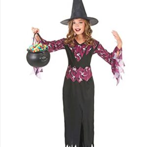 Cauldron Halloween Decor, Black Plastic Witches Cauldron Kettle Medium Size 8” x1, Small Size 2 ½ ” x7，Party Supplies