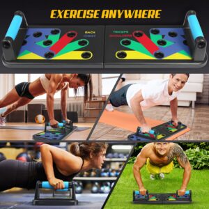 Berleng Push Up Board. 28 in 1 Pushups Fitness Stands, Push Up Handles for Floor,Portable Strength Training Home Gym, at Home Workout Equipment for Man and Women (Berleng-4)