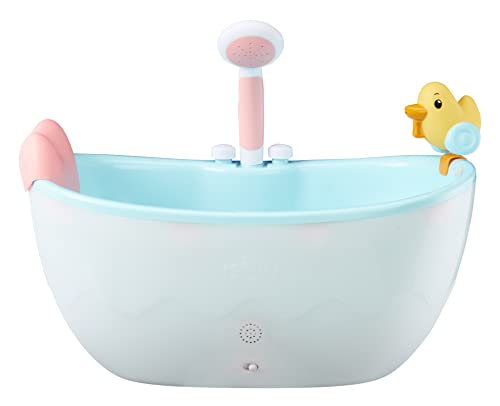 Baby Born Baby Doll Musical Light Up Bathtub with Automatic Working Shower Head - Plays Music & Sound Effects, Sturdy, Modern Design, Fits Dolls up to 17", for Kids Ages 3 and Up