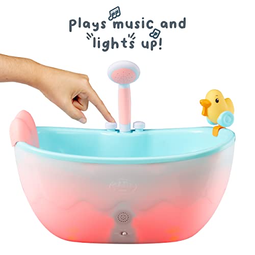 Baby Born Baby Doll Musical Light Up Bathtub with Automatic Working Shower Head - Plays Music & Sound Effects, Sturdy, Modern Design, Fits Dolls up to 17", for Kids Ages 3 and Up