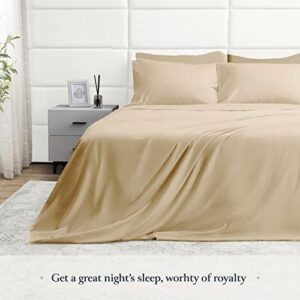 BELADOR Silky Soft King Sheet Set - Luxury 6 Piece Bed Sheets for King Size Bed, Secure-Fit Deep Pocket Sheets with Elastic, Breathable Hotel Sheets and Pillowcase Set, Wrinkle Free Oeko-Tex Sheets