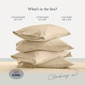 BELADOR Silky Soft King Sheet Set - Luxury 6 Piece Bed Sheets for King Size Bed, Secure-Fit Deep Pocket Sheets with Elastic, Breathable Hotel Sheets and Pillowcase Set, Wrinkle Free Oeko-Tex Sheets