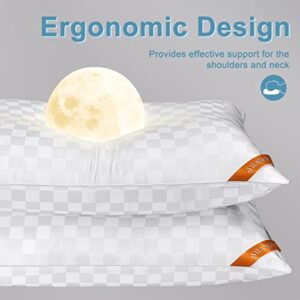 Swandream Cooling Standard Size Pillows Set of 2, Soft and Skin Friendly Down Alternative Pillow for Sleeping, Breathable Pillow for Back, Stomach or Side Sleepers, White, 20 * 26 Inches