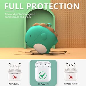 3 Pack Cute Airpod Case for Airpod 2&1,3D Kawaii Cartoon Funny Boba Tea Cow & Glows Ghost Soft Silicone Protective Cover Accessories Skin for Airpods 1&2 Gen Charging Case for Girls Boys Kids Teens
