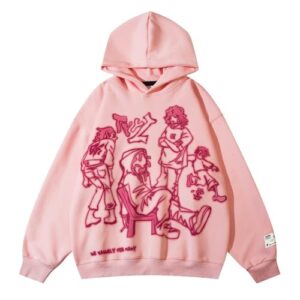 aelfric eden men’s novelty cartoon graphic hoodies streetwear hooded sweatshirt pullover hip hop fashion hoodies unisex