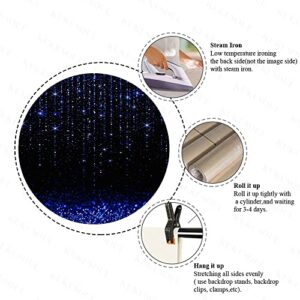 KUKUSOUL Glitter Bokeh Backdrop Royal Blue Shining Bokeh Spots Wedding Decoration Photography Background 7x5ft Birthday Dance Party Baby Shower Photo Booth Props KU775