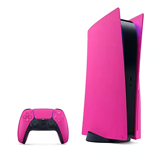 Face Plates Cover Skins Shell Panels for PS5 Disc Edition Console, Playstation 5 Accessories Faceplate Protective Shell Replacement Plate Dustproof Anti-Scratch (Nova Pink)