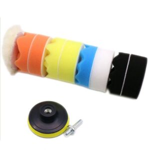 11 pcs car buffing pads polishing sponge waxing foam polisher buffer set for drill 3 inch/4 inch/5 inch/6 inch/7 inch (4 inch)