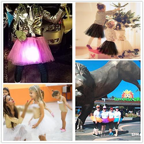 Pink Tutu Skirts for Women Girls Tulle Dress 4 Layers Adult Halloween Barbie Costume Party Favor Dance Running