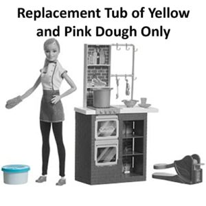Barbie Replacement Part Spaghetti Chef Doll & Playset - DMC31 and DMC36 ~ Replacement Tub of Yellow and Pink Dough