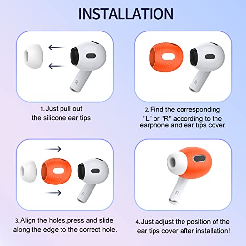 (5 Pairs) for AirPods Pro 2 Ear Tips Covers[Fit in The Charging Case], Silicone Anti-Slip Ear Tips Cover for AirPods Pro 2nd Generation 2022