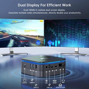 KAMRUI Mini PC 16GB RAM 512GB ROM with Intel 11th Gen N5105(up to 2.9GHz), Mini Computer Small Desktop Dual Display, 4K UHD, Storage Upgrade, WiFi/BT, Home/Office, IOT Micro PC