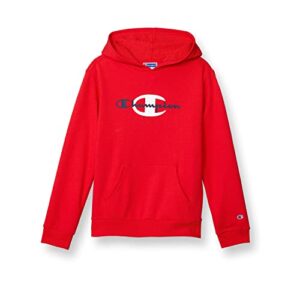 champion big, kids' sweatshirts for boys, pullover hoodie, multiple graphics, scarlet-593027